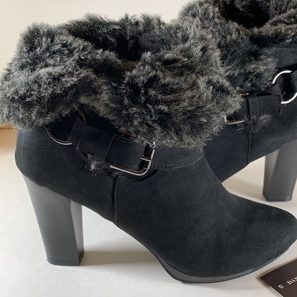 Dana Buchanan Connie Faux Fur Trim Ankle Boots - Picture 2 of 16